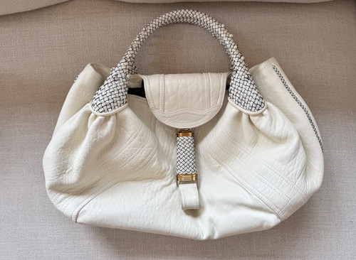 Fendi nappa ivory gold - ivory, vintage