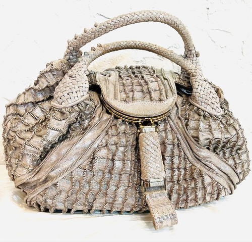 Vintage fendi spy - bag, metallic
